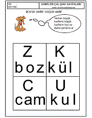 okuma yazmaya geçiş çalışmaları büyük küçük harf